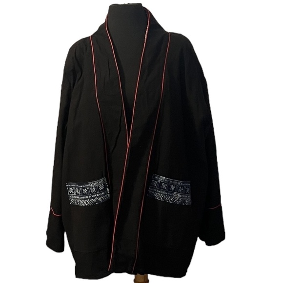 Vintage Handmade Kimono Jacket Embroidered Pattern Double Sided, One Size - Picture 2 of 11